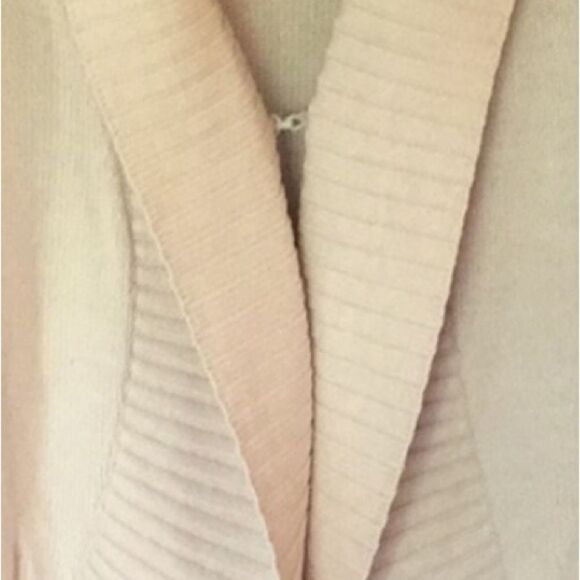 HAUTE HIPPIE Nude Ribbed Longline Chunky Blanket Cardigan M / L - Picture 7 of 10